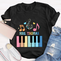 Personalize Name Piano Teacher T-Shirt