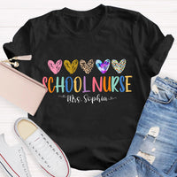 Personalized Name School Nurse Teacher T-Shirt