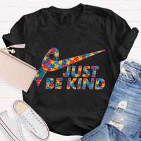Just Be Kind Color Puzzle Teacher T-Shirt