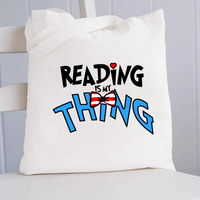 Reading Is My Thing Teacher Canvas Tote Bag