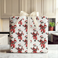Humorous Skydiver Christmas Gift Wrap, Skydiving Santa Wrapping Paper, Pilot Holiday Wrapping Paper, Adventure Santa Claus Wrapping Paper Roll