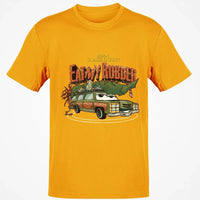 National Lampoons Christmas Vacation Shirt, Burn Some Dust Eat My Rubber T-Shirt, Retro Car Graphic Tee, Humorous Holiday Movie Apparel