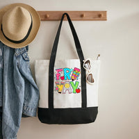 Fri Yay Color-blocked Canvas Bag