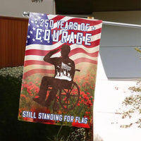 250 Years of Courage Garden Flag | Veteran Salute Semiquincentennial | Double-Sided Polyester | Veterans Day Gift for Military Families