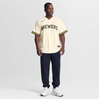Milwaukee Brewers Bob Uecker Cream Home Replica Jersey