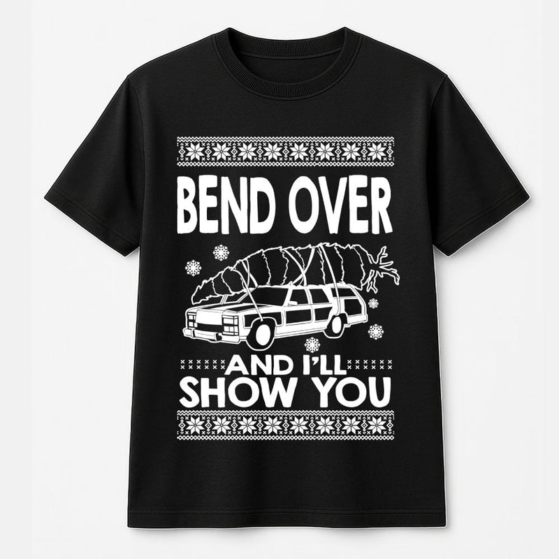 Humorous Holiday Quote Shirt, Retro Station Wagon Christmas T-Shirt, Ugly Christmas Graphic Tee, Vintage Xmas Car T-Shirt, Holiday Couple Present
