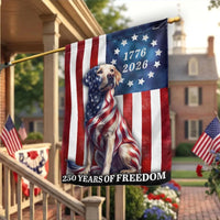Patriotic Labrador Garden Flag | 250 Years of Freedom 1776-2026 | Double-Sided Weather-Resistant Polyester | Dog Lover American Pride Decor