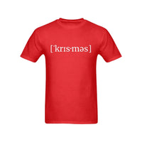 Humorous Holiday Spelling Graphic Tee, Phonetic Christmas T-Shirt, Minimalist Xmas Cotton Shirt, Christmas Typography T-Shirt, Present for Him