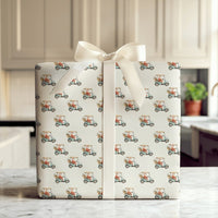 Watercolor Golfer Christmas Gift Wrap, Santa Golf Cart Wrapping Paper, Humorous Sports Holiday Wrapping Paper, Golf Lover Xmas Present Wrap