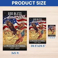 God Bless America Garden Flag | 1776-2026 Semiquincentennial 250 Years | Double-Sided Patriotic Eagle Flag | Weather-Resistant Outdoor Decor