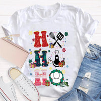 Lunch Lady Snowflake Holiday T-Shirt, School Lunch Lady Christmas Shirt, Cafeteria Staff Xmas Tee, Adorable Lunch Lady Christmas Present