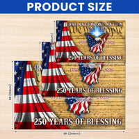 One Nation Under God House Flag | 250 Years Of Blessing 1776-2026 | Double-Sided Polyester | Patriotic Home Decor Gift