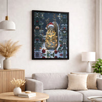 Reindeer Antler Squirrel Canvas Print, Christmas Squirrel Canvas Wall Art, Adorable Holiday Animal Canvas, Festive Winter Decor Present