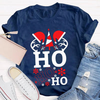 Ho Ho Ho Santa Hat Holiday T-Shirt, Science Teacher Christmas Shirt, Humorous Science Educator Tee, Adorable Chemistry Xmas Present Shirt