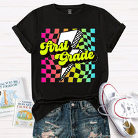 Personalized Grade Color Blocks Back to School T-shirt