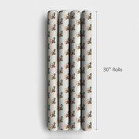 Watercolor Golfer Christmas Gift Wrap, Santa Golf Cart Wrapping Paper, Humorous Sports Holiday Wrapping Paper, Golf Lover Xmas Present Wrap