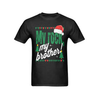 Holiday Family Graphic T-Shirt, My Brother My Rock Christmas Shirt, Brother Christmas Tee, Festive Winter Apparel, Christmas Present Shirt
