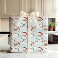 Healthcare Worker Christmas Gift Wrap, Doctor Santa Wrapping Paper, Stethoscope Santa Holiday Wrapping Paper, Nurse Doctor Gift Wrap Roll