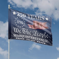 250 Years Of Freedom House Flag | 1776-2026 Semiquincentennial Patriotic Decor | Weather-Resistant Polyester | Limited Edition USA Commemorative Gift