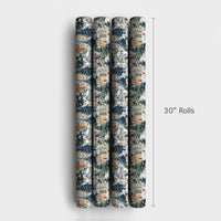Watercolor Winter Town Gift Wrap, Snowy Village Christmas Wrapping Paper, Comfy Christmas Village Present Paper, Holiday Wrapping Paper
