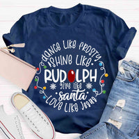 Dance Like Frosty Love Like Jesus Christmas T-shirt