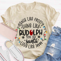 Dance Like Frosty Love Like Jesus Christmas T-shirt