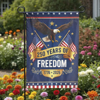 Patriotic 250 Years of Freedom Garden Flag | USA Eagle and American Flag Double Sided | Weather-Resistant Premium Polyester | 1776-2026 Semiquincentennial Outdoor Decor Gift