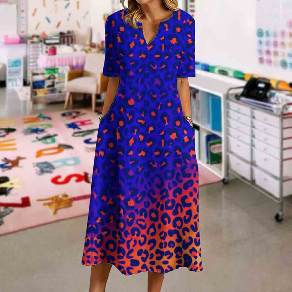 Blue Leopard Dress