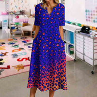 Blue Leopard Dress
