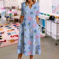 Summer Butterfly Boho Dress