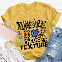 Valae Line Shape Form Space Texture T-shirt