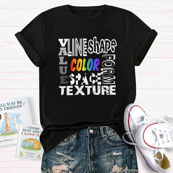 Valae Line Shape Form Space Texture T-shirt
