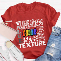 Valae Line Shape Form Space Texture T-shirt
