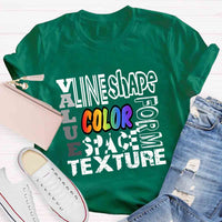 Valae Line Shape Form Space Texture T-shirt