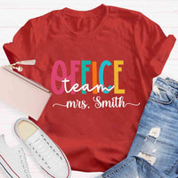 Personalized Name Office Teacher Back To School T-shirt
