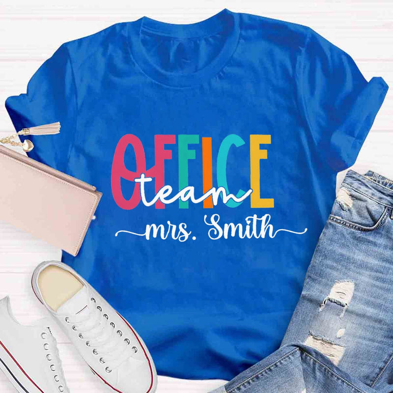 Personalized Name Office Teacher Back To School T-shirt