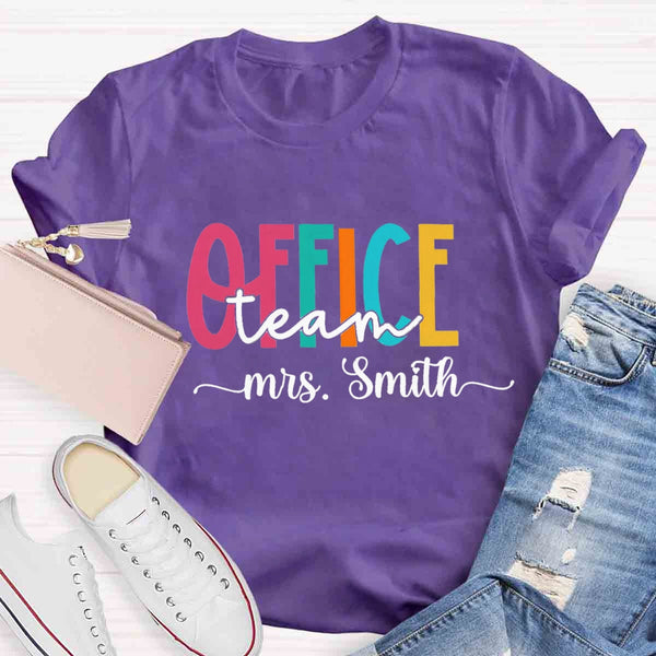 Personalized Name Office Teacher Back To School T-shirt