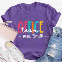 Personalized Name Office Teacher Back To School T-shirt