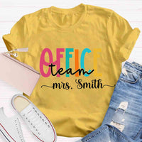 Personalized Name Office Teacher Back To School T-shirt