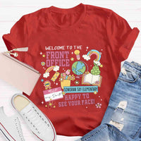 Personalized School Name And Your Name Happy To See Your Face T-shirt