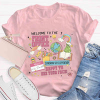 Personalized School Name And Your Name Happy To See Your Face T-shirt