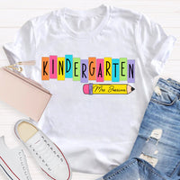 Personalized Name Kindergarten Yellow Pencil T-shirt