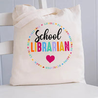 School Librarian Canvas Tote Bag