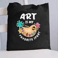 Art Is My Favorite Sport Canvas Tote Bag