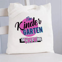 Personalized Grade Kinder Garten Crew Canvas Tote Bag