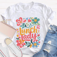 Lunch Lady Flowers And Grass T-shirt