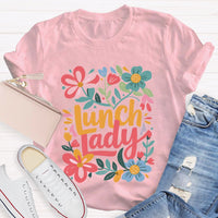 Lunch Lady Flowers And Grass T-shirt