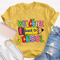 Welcome Back To School Yellow Pencil T-shirt