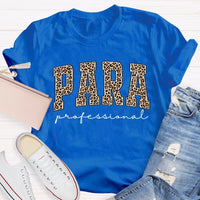 Paraprofessional Teacher Leopard Para T-shirt