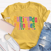 Cultivando Bilingües Bilingual Colored Heart T-shirt